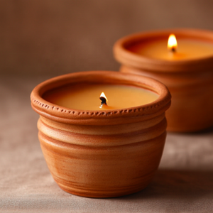 Nouveau pot à bougie <span class=keywords><strong>en</strong></span> céramique <span class=keywords><strong>en</strong></span> <span class=keywords><strong>terre</strong></span> <span class=keywords><strong>cuite</strong></span> avec artisanat artistique pour un ajout fonctionnel et élégant - Product Image 5