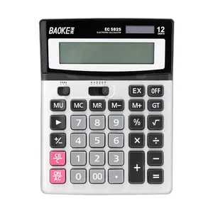 Yiwu 12 digit lcd display solar elektronische scientific calculator benutzerdefinierte beleuchtete finanz desktop rechner