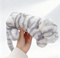 Oreiller anti-stress en peluche super douce Princesse Tigre en coton PP avec chargement USB pour enfants et adolescents, surface lavable, cadeau de fête
