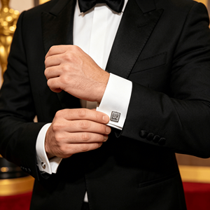 Factory Personality Trend Can Be Customized with a Logo Gentlemen's Stainless Steel Cufflinks Tie Clips - Product Image 3