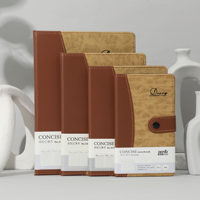 Libreta Depai 6418 Caramel, Agenda Semanal, Libreta de Cuentas, para Negocios, Oficina, Estudiantes, Planificador, Piel Sintética, 92 Hojas