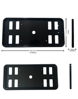Soporte Universal para Matrícula, Marco de Plástico ABS Negro para Placas Delanteras y Traseras, Compatible con Placas Estándar Tailandesas de 520x110mm