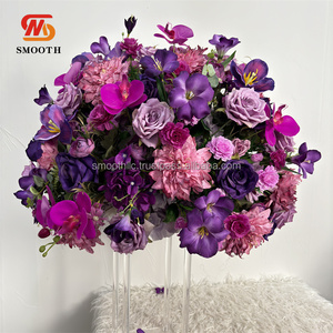 Centros de Mesa Artificiales Personalizados de 50 cm, Color Morado, para Bodas y Eventos, Bola de Flores de Seda Decorativa - Product Image 5