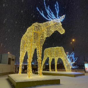 Luces LED de Reno Personalizadas, Impermeables IP65, para Interiores/Exteriores, Decoraciones Festivas para Jardín, Tamaño Personalizable para Navidad y Otras Ocasiones - Product Image 1