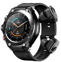 Jam Tangan Pintar T92 1,28 Inci dengan Earbud Nirkabel 2 in 1, Pelacak Kebugaran, Daya Tahan Baterai Lama, Smartwatch Olahraga Tahan Air IP67, Fungsi Kompas