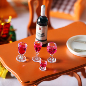 Casa de muñecas de escala 1:12, mini vasos de vino tinto para casa de muñecas y muñecas bjd - Product Image 3