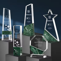 Nouveau Marble K9 Crystal Trophy sports football luxe idée créative prix trophées médailles plaques
