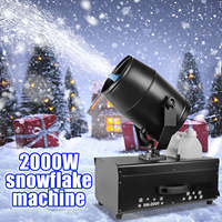 Machine à neige 2000W à glace sèche pour Halloween, mariages, fêtes de Noël, événements, scène, électrique, télécommandée, en aluminium, effet neige artificielle