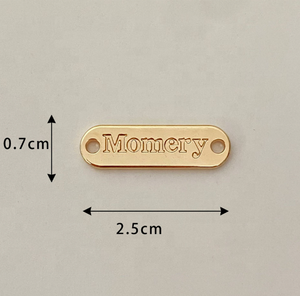 Tùy Chỉnh Kim Loại Logo Thẻ Cho Túi Xách Và Quần Áo Thiết Kế Riêng May Thương Hiệu Tên Riêng Nhãn Cuộn Hình Dạng Cho Hàng May Mặc - Product Image 2