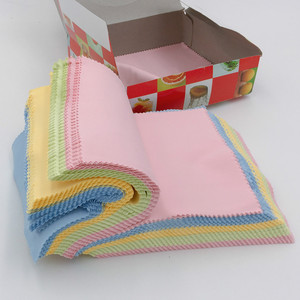 Chiffon de nettoyage pour lunettes en coton, rectangulaire, bord en zigzag, réutilisable pour l'entretien des lunettes, modèle 2020 Z3 - Product Image 4