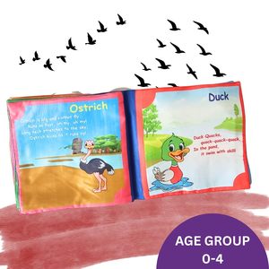 Libro de tela KIDOGEN Feathered Friends para niños |   Libro de aprendizaje sobre aves |   Libro de nombres e identificación de aves - Product Image 2