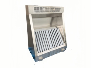 36 Inch 2500m³/hr Ducted Commercial Range Hood <b>in</b> Stainless Steel, Two LED <b>Lights</b>, Baffle Filter - Product Image 2