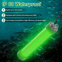 Lampes de pêche sous-marines 200w 300w, lumières vertes nocturnes pour la pêche au crapet, lampes submersibles portables pour attirer les crevettes et les calamars