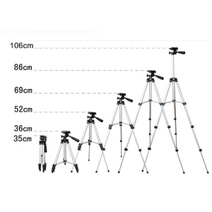 Travel <b>Tripod</b> For Dslr Mirrorless Cameras Portable Aluminum Mini <b>Tripod</b> With Twist Lock 35cm Folded Length Silver Color - Product Image 1