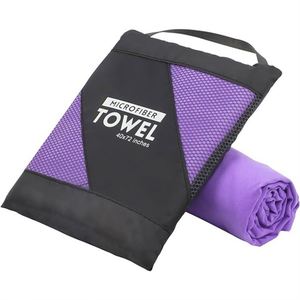 Portable Custom Design Eco-Friendly Microfiber Gym Beach <b>Exercise</b> Camp Workout Sports Towel Quick-Dry Sweat Absorbent Reusable - Product Image 4