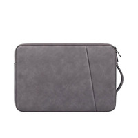 Vente en gros de housses pour ordinateur portable en cuir PU de 13,3, 14, 15 et 16 pouces avec fermeture éclair et poignée pour MacBook Air Pro pour protéger l'ordinateur portable