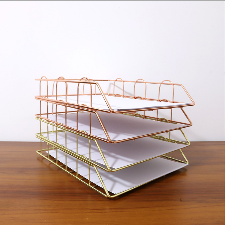 Rose Gold Metal Wire Iron Stackable