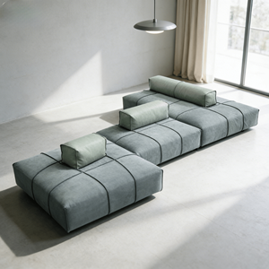 Sofá Seccional en Existencia, Muebles para Sala de Estar, Moderno y Elegante, Tela de Alta Calidad, Relleno de Esponja, Sofá Cómodo - Product Image 1