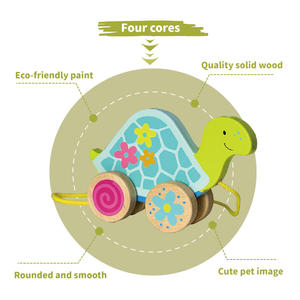 2025 nouveau Design Montessori jouets éducatifs <span class=keywords><strong>en</strong></span> <span class=keywords><strong>bois</strong></span> enfant <span class=keywords><strong>en</strong></span> bas âge voiture jouet pousser et tirer tortues chariot aides pour bébé apprendre à marcher - Product Image 3