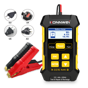 KONNWEI KW510 Probador de Baterías 12V para Coche, Cargador de Baterías 5A con Reparación por Pulsos para Baterías Húmedas, Secas, AGM, <span class=keywords><strong>Gel</strong></span> y de Plomo-Ácido, Herramienta de Reparación Automotriz - Product Image 2