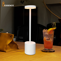 Lampe de Bureau LED de Table de Luxe Petite Portable Rechargeable Sans Fil pour Hôtel Restaurant Chambre