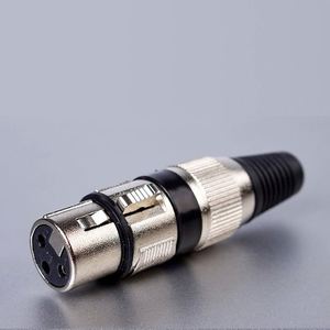 Conector XLR CC013 de 3/4/5 Pines con Carcasa Metálica Niquelada para Micrófono Profesional y Fabricación de Cables de <span class=keywords><strong>Audio</strong></span> - Product Image 4