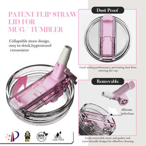 新しい40オンスステンレス鋼トラベルタンブラーハンドルと蓋二重壁真空タンブラーストロー付きクリスマスギフト - Product Image 4