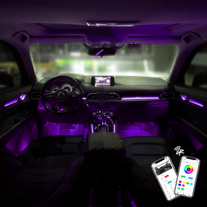 Para Mazda CX5 personalizado 12V LED neón luces ambientales nueva modificación <span class=keywords><strong>Interior</strong></span> del coche Symphony lámpara LED Auto iluminación <span class=keywords><strong>Interior</strong></span> LHD RHD - Product Image 2