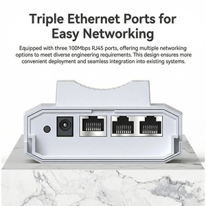 Punto <span class=keywords><strong>de</strong></span> Acceso Inalámbrico <span class=keywords><strong>de</strong></span> Alta Potencia para Exteriores <span class=keywords><strong>de</strong></span> 300 Mbps, 1000 mW <span class=keywords><strong>de</strong></span> Largo Alcance, WiFi4, Chipset Qualcomm, IP66 Resistente al Agua, 3 Puertos RJ45 POE - Product Image 5