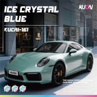 Film vinyle pour véhicule KUCAI 1,52*17 mètres, bleu cristal, PET brillant, vente en gros