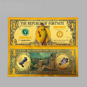 Billet de banque populaire <span class=keywords><strong>Fortnite</strong></span> Games Anime 2026 en or plaqué 24 carats, gaufré, de collection, pour cadeaux - Product Image 3