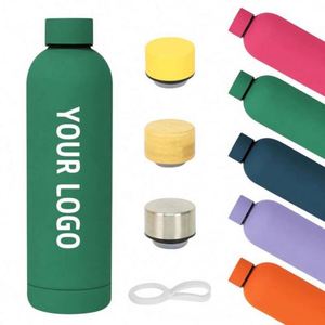 Bouteilles en métal réutilisables pour le sport et la gym, 500 ml, avec logo couleur personnalisé, sublimation, acier inoxydable, bouteille d'eau à vide pour les voyages - Product Image 4