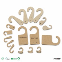 Crochets en papier kraft personnalisés pour accessoires vestimentaires, pour présentation en magasin, emballage biodégradable, avec logo personnalisé