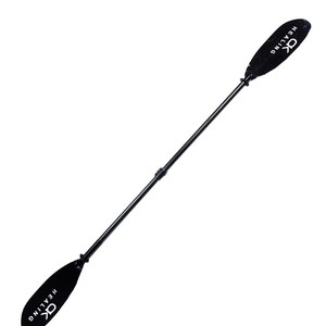 Pagaie de kayak Ok Healing en deux sections, 2,1 m, télescopique, légère, noire, pour les lacs, les rivières, usage récréatif - Product Image 1