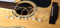 Usine En Gros Guitare Basse 6 Cordes Guitare Électrique Acier Rouge Laiton Arc-En-Couleur Acoustique Folk Classique Corde De Guitare
