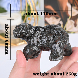 Wholesale High Quality <b>Crystal</b> <b>Animals</b> Carvings Yooperlite Bear for Decoration - Product Image 5