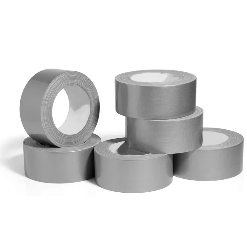 Cloth Adhesive Printed 220U Silver Print Heavy Duty Custom Packing Strong Gray Rubber Duct Tape