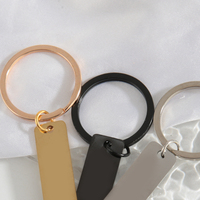 Porte-clés en acier inoxydable pour bricolage en forme de barre à bandes personnalisées Appreciatione Present Gift Metal Key Chains Tags With Custom Laser Logo