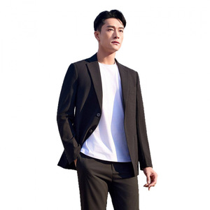 Men's Business Suit Jacket Thin Breathable Slim Fit <b>Work</b> Wear <b>Light</b> Luxury Spring Summer - Product Image 5