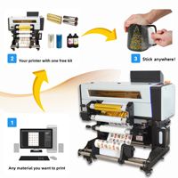 Imprimante UV DTF à feuille d'or A2 420 mm rouleau à rouleau avec EPS I3200 pour bouteilles et boîtes cadeaux tout-en-un