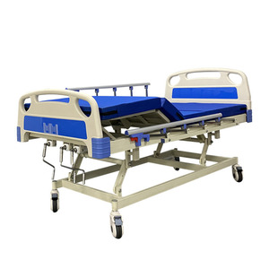 Cama de enfermería manual Yueyaokang YK-E206 azul real, cama de hospital para el cuidado de ancianos con función de elevación de piernas y giro. - Product Image 5
