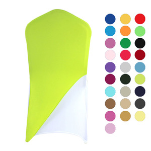 Wedding <strong>Chair</strong> <strong>Cover</strong> Cap Lime Green Stretch <strong>Chair</strong> Band for Party Events - Product Image 2