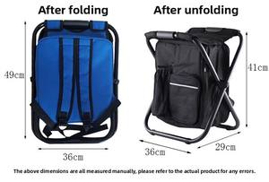 كرسي صيد متعدد الوظائف قابل للطي، خفيف الوزن ومحمول، مناسب للحدائق والشواطئ والرحلات الخارجية، يمكن حمله في حقيبة الظهر - Product Image 4