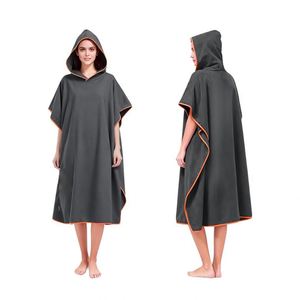 Serviette à capuche poncho imprimée en microfibre à séchage rapide et absorbante, prix d'usine, vente chaude - Product Image 2