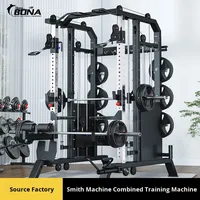 Machine Smith Commerciale en Acier Unisexe, Appareil d'Entraînement Complet, Rack à Squat, Banc de Musculation, Musculation à Domicile, Musculation de la Poitrine