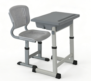 Anpassbare Farbe Höhenverstellbares Schüler-Schreibtisch-Stuhl-Set Ergonomische Lernmöbel für Grund- und Sekundarschulen - Product Image 1