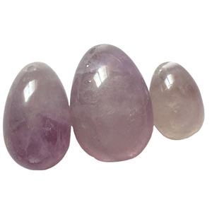 100% CRISTAL Natural amatista Yoni huevos suministro sanitario para ejercicio Vaginal <span class=keywords><strong>esferas</strong></span> cómodas huevos bola - Product Image 4