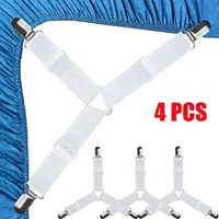 4 Pcs Triangle Bettlaken halter Spann betttuch Clips Verstellbare Laken Hosenträger Matratze Greifer Clips für Bett Matratzen bezug