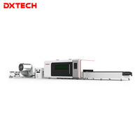Machine de découpe laser à fibre à alimentation automatique DXTECH, entièrement automatique, pour tôle métallique, acier inoxydable, acier au carbone, aluminium