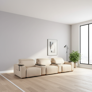 Conjunto de Sofás Reclinables para Cine, Sofá Seccional para TV con Estructura Metálica y Tela Suave - Product Image 1